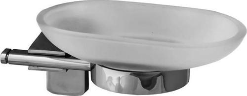 Banyo Premium Cam Katı Sabunluk Duvara Monte Krom 71003