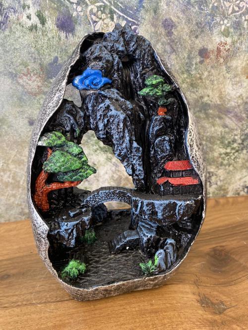 Büyük Dağ Görünümlü Geri Akış Tütsülük Gri