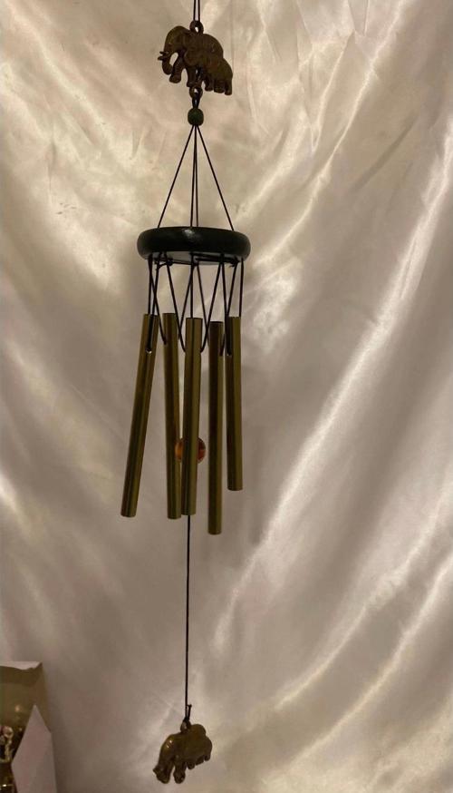 Deprem Zili Çanı Rüzgar Çanı Zili Feng Shui Ejderha Yılı Koruyucu Yin Yang Şık 5 Metal Boru Fil Obje