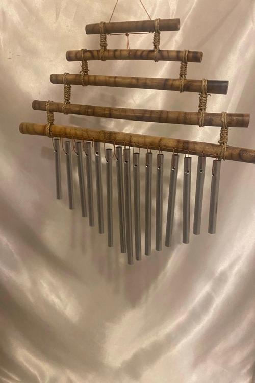 Deprem Zili Rüzgar Çanı Feng Sui Bambu