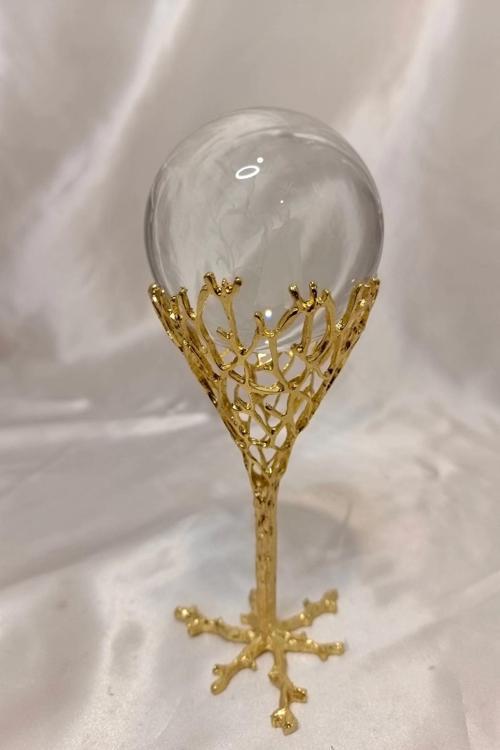 kristal Cam Küre Gold Kaidede I Love You