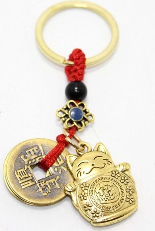 Feng Shui Bereket Şans Mutluluk Çağıran Şans Kedisi Maneki Neko Çin Paralı Feng Sui