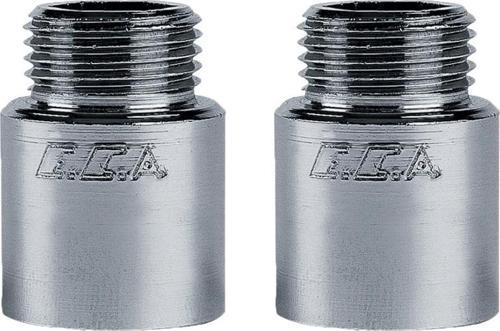 2 Adet ECA 1/2  2,5cm Uzatma Krom (Musluk Uzatma) 102134016 Pirinç E.C.A