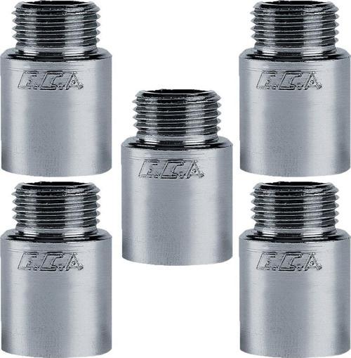 5 Adet ECA 1/2  3cm Uzatma Krom (Musluk Uzatma) 102134017 Pirinç E.C.A