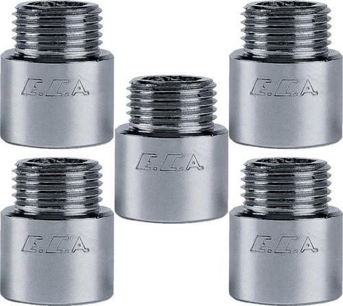 5 Adet ECA 1/2 2cm Uzatma Krom (Musluk Uzatma) 102134015 Pirinç  E.C.A