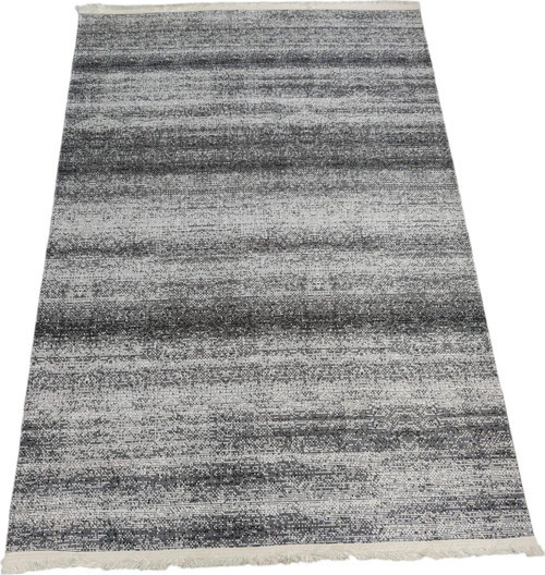 120*180 yazlık kilim desenli gri&beyaz halı