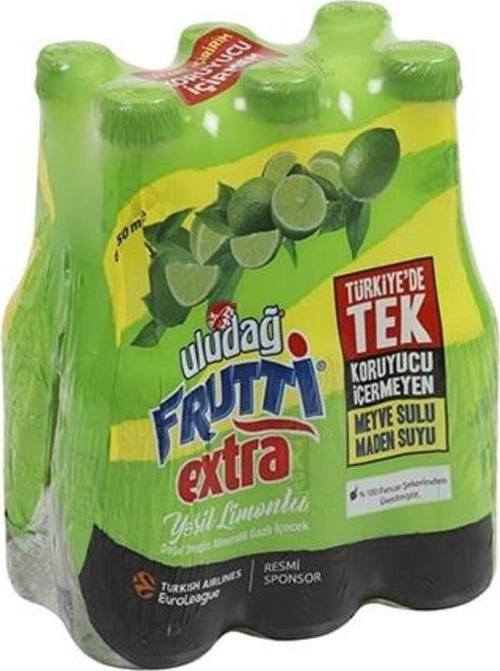 Frutti Extra Yeşil Limonlu 250 Ml X 6 Adet