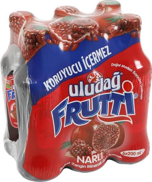 Frutti Nar Aromalı Maden Suyu 200 Ml X 6 Adet