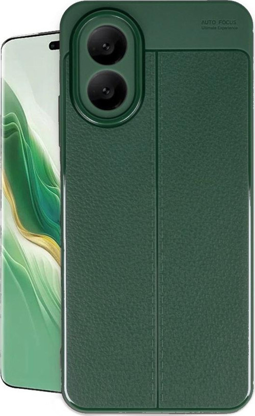 Oppo A38 Kılıf Auto Focus Deri Desen Silikon Kapak