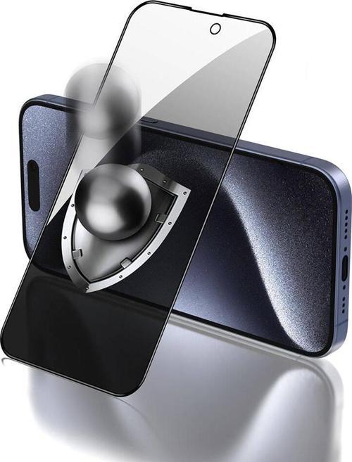 Apple iPhone X ​​​​​​​​​​​​Zore Rika Premium Privacy Temperli Cam Ekran Koruyucu