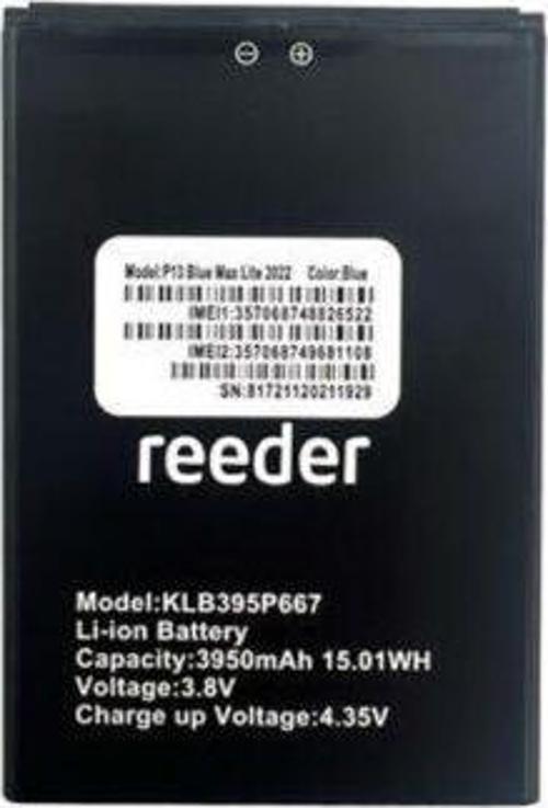 Reeder P13 Blue Max Lite2022 Batarya Pil