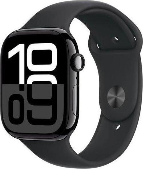 Watch Series 10 GPS 42mm Aluminium Case with Black Sport Band - M/L (Apple Türkiye Garantili )