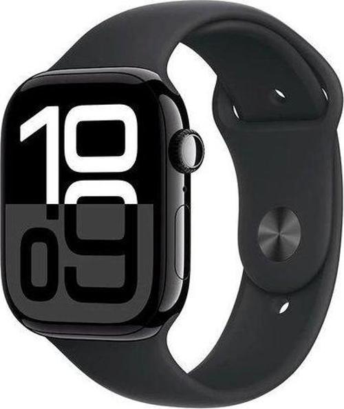 Watch Series 10 GPS 46mm Simsiyah Alüminyum Kasa ve Siyah Spor Kordon Akıllı Saat S/M (Apple Türkiye Garantili)
