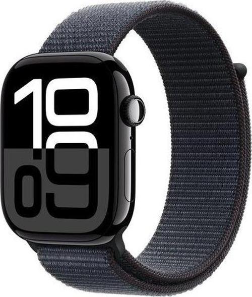 Watch Series 10 GPS 46mm Simsiyah Alüminyum Kasa ve Mürekkep Moru Spor Loop Kordon Akıllı Saat (Apple Türkiye Garantili)