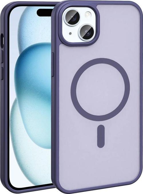 Apple iPhone 15 Plus Kılıf Magsafe Şarj Özellikli Mat Arka Yüzey Sio Kapak