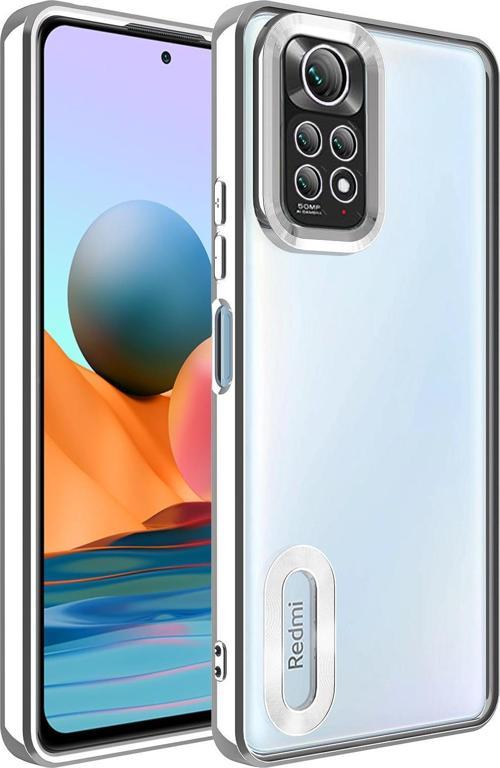 Xiaomi Redmi Note 11 Global Kılıf Kamera Korumalı Logo Gösteren Zore Omega Kapak