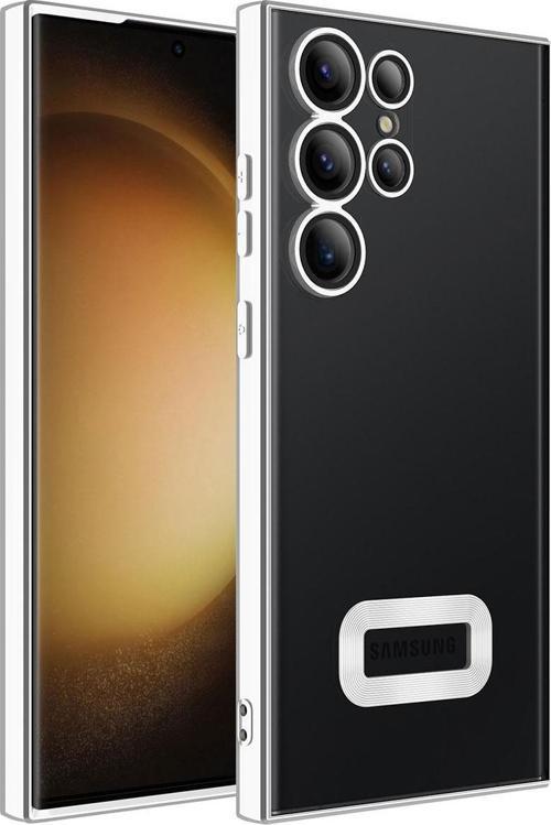 Samsung Galaxy S23 Ultra Kılıf Kamera Korumalı Logo Gösteren Zore Omega Kapak