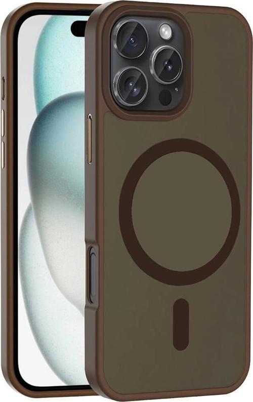Apple iPhone 16 Pro Max Kılıf Magsafe Şarj Özellikli Mat Arka Yüzey Zore Sio Kapak