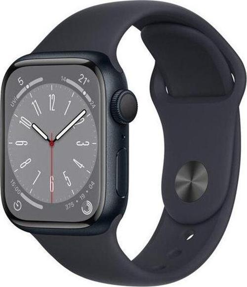 Watch Series 8 GPS 41mm Midnight Aluminium Case with Midnight Sport Band - Regular -  MNP53TU/