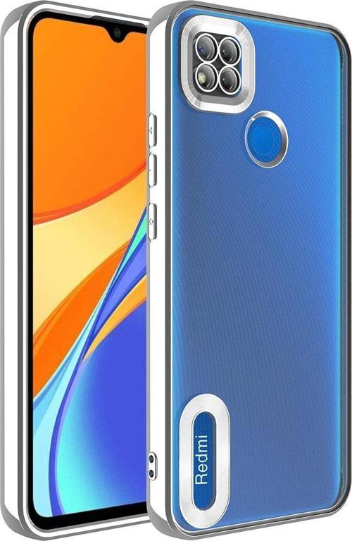 Xiaomi Redmi 10A Kılıf Kamera Korumalı Logo Gösteren Zore Omega Kapak