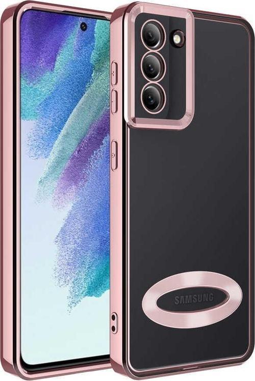 Samsung Galaxy S21 FE Kılıf Kamera Korumalı Logo Gösteren Zore Omega Kapak