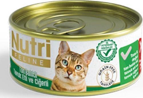 85Gr Ton Balıklı Tavuk Etli Ciğerli Tahılsız 24Adet Yaş Kedi Maması