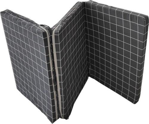 Katlanır Yer Yatağı Sünger Yatak Gri Pano 80X180 Cm-6 Cm Tek Kişilik