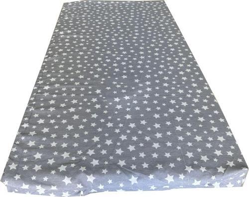 Bebek Yatağı 60X120X6 Cm Vip Oyun Parkı Sünger Yatak-Gri Yıldız