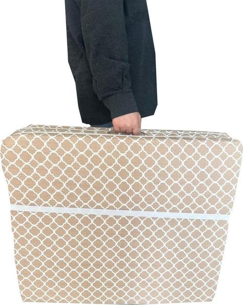 Tek Kişilik Katlanır Yer Yatağı Sünger Yatak 70X180X6 Cm-Bej Çatı