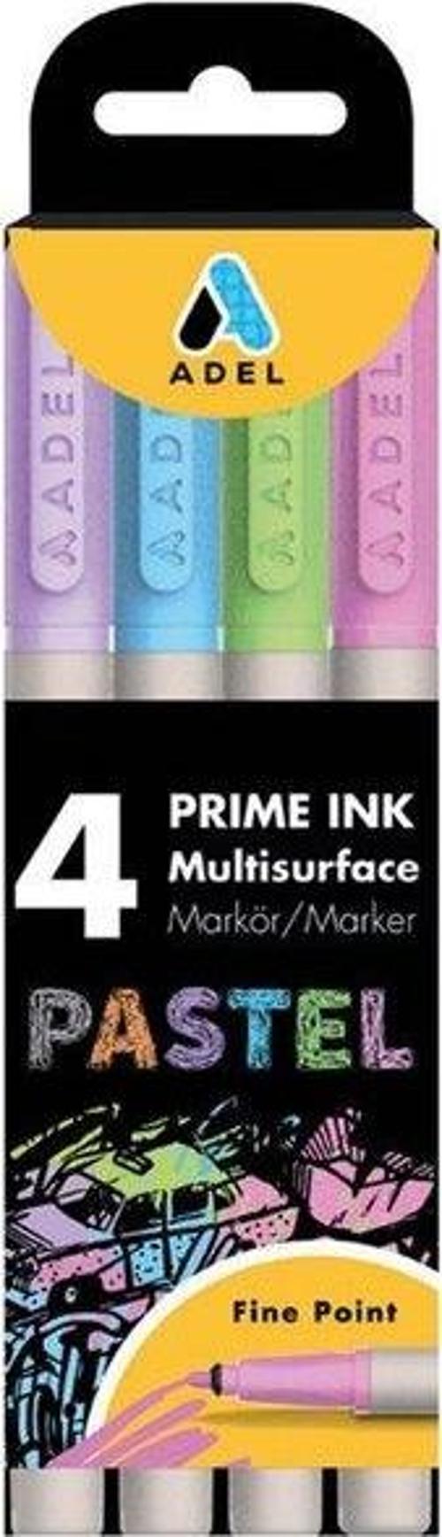 Prime Ink Multisurface 4lü Pastel Markör