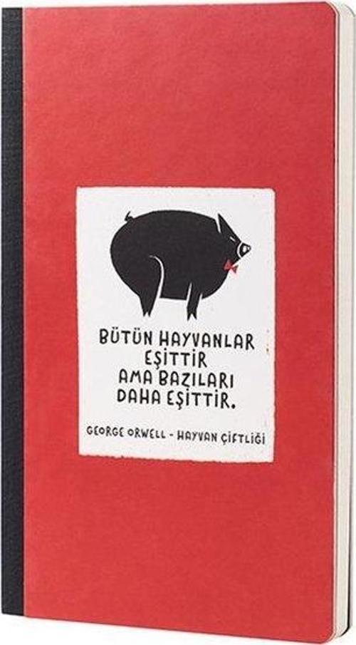George Orwell Hayvan Çiftliği Sert Kapak Defter Kırmızı