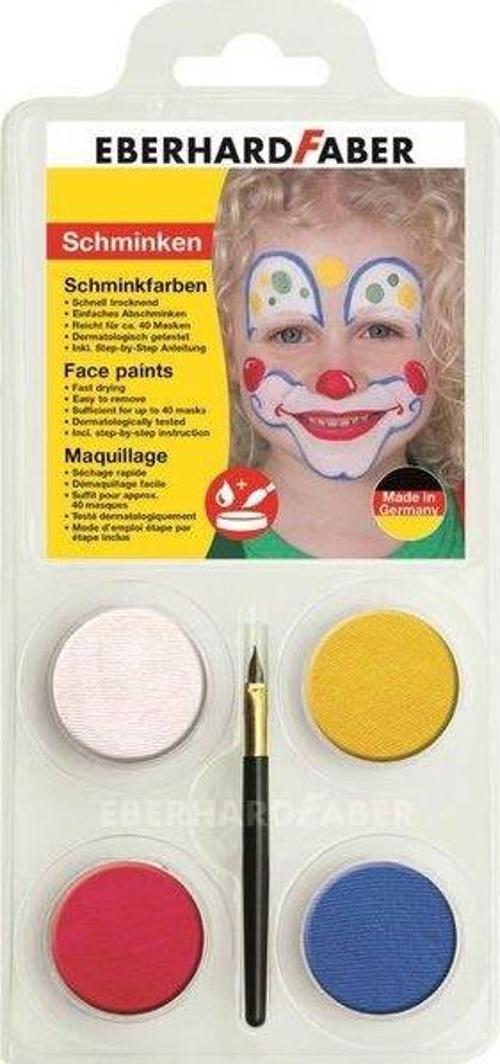 4 Renk Palyaço Yüz Boyası