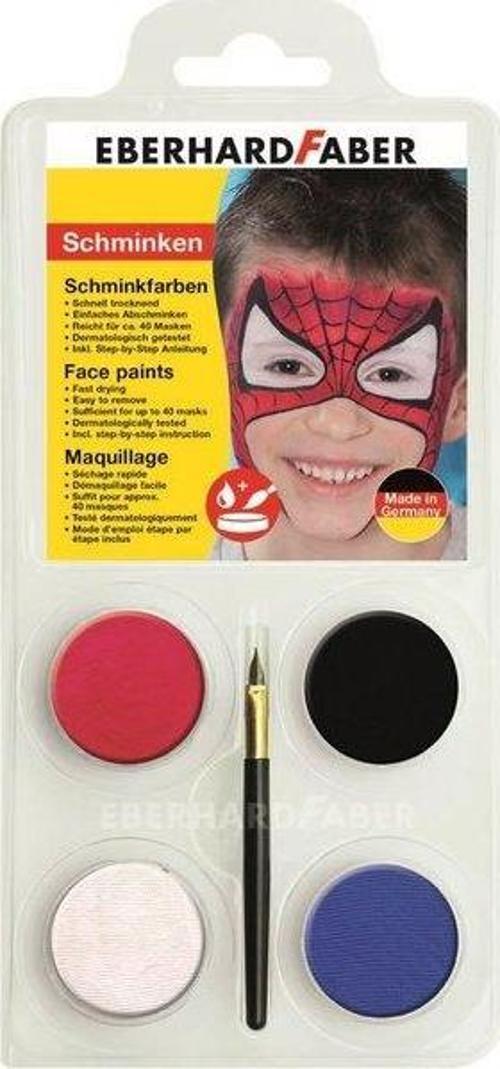 4 Renk Spiderman Yüz Boyası