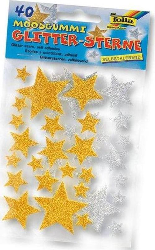 Eva Sticker Glitter 40 Adet Yıldızlar