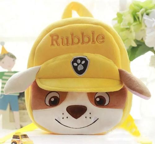 Paw Patrol Peluş Çanta Rubble Sarı Peluş Çanta Çocuk Çantası