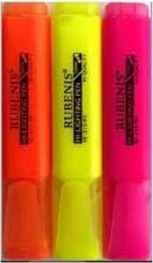 3 LÜ NEON RENK ÇANTALI MİNİ FOSFORLU KALEM