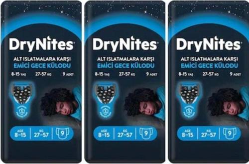 Drynites Erkek Emici Gece Külodu 8-15 Yaş 27 Adet
