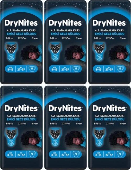 Drynites Erkek Emici Gece Külodu 8-15 Yaş 54 Adet