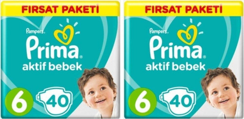 Aktif Bebek 6 Numara 13-18Kg 40 Adet X 2 Paket