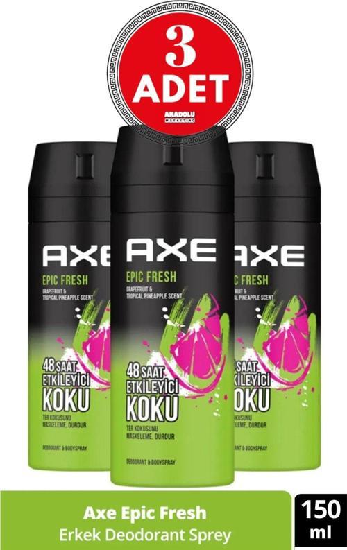 Erkek Deodorant & Bodyspray Epic Fresh 48 Saat Etkileyici Koku 150 Ml (3 Adet)