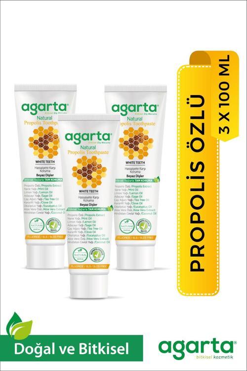 Doğal Florürsüz Propolisli Diş Macunu 100 Ml (3 Adet )