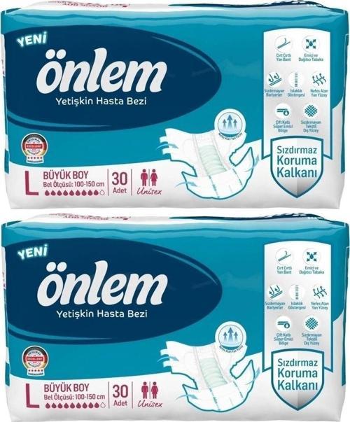 Belbantlı Tekstil Yüzey Large Büyük 60 Adet Hasta Bezi