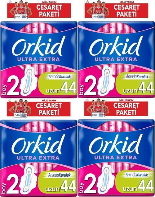 Hijyenik Ped Ultra Extra Uzun 44'Lü Milli Takım Cesaret Paketi 4 Adet