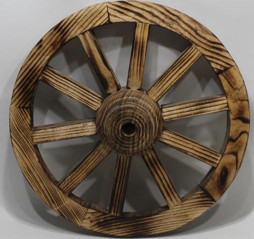 Ahşap At Arabası Tekeri 50 cm.(Ahşap Yakma)