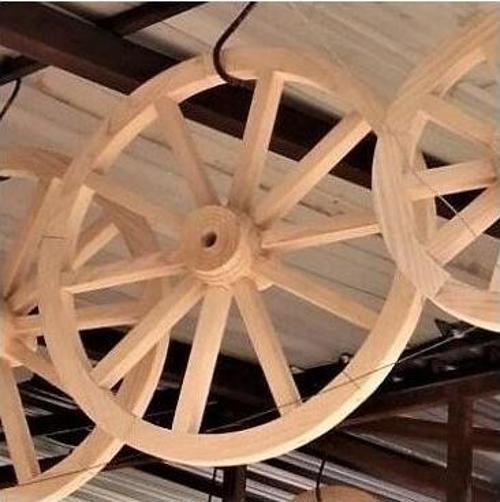 Ahşap At Arabası Tekeri 70 cm.Boyasız
