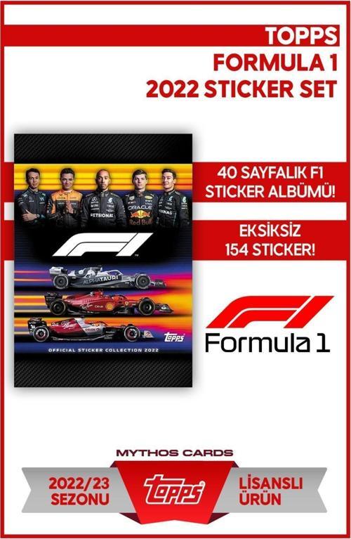Formula 1 Stickers 2022 - Tam Set Stickerlar Ve Albüm