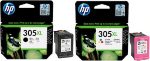 305Xl Siyah Ve Renkli 2Li Paket - 3Ym63Ae/3Ym62Ae