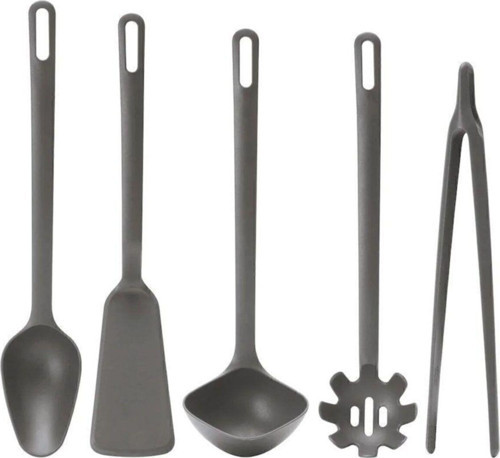 Fullandad Spatula, Kaşık, Kepçe Makarna Kaşığı, Maşa 5'Li Mutfak Pişirme Seti