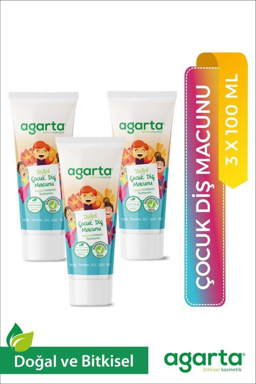 Doğal Florürsüz Çocuk Florürsüz Diş Macunu Çilekli 75 Ml (3 Adet)