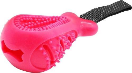 Kemik Şeklinde Çekiştirmeli Köpek Ödül Oyuncağı Pembe